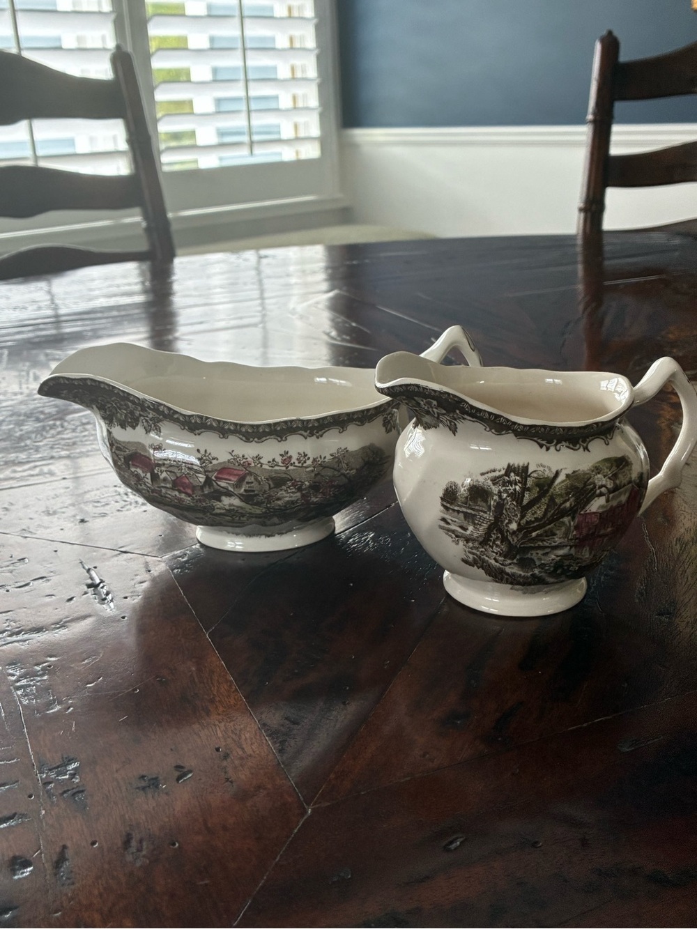 Johnson Brothers Creamer and Gravy Boat